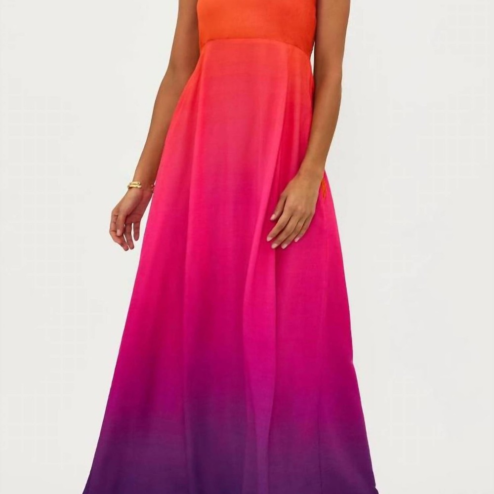 Beach riot - Gradient Orange to Pink Maxi Dress - Picture 4 of 6